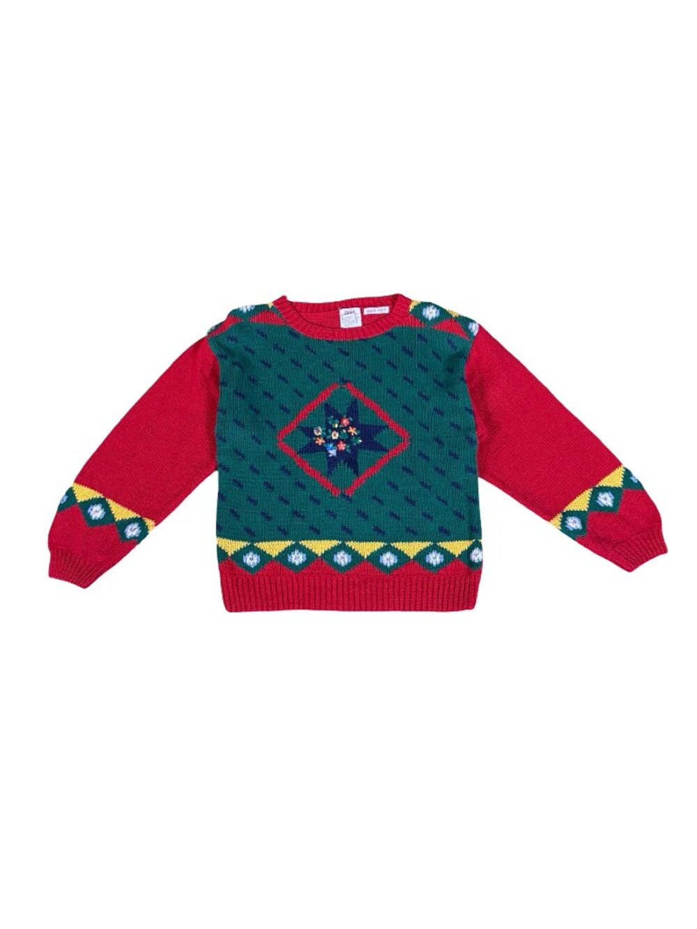 Vintage 1990s PS Sport Hand Knit Rayon Cotton Sweater Women’s